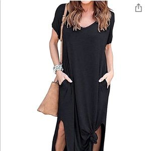 NWT Grecerelle Loose Pocket Split Maxi Dress